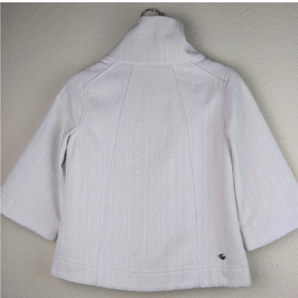 Lululemon Soft Shell Swing Jacket Coat in Off
White 3/4 Sleeves Size 4 - Picture 3 of 12